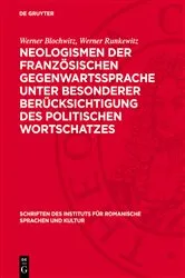 Book cover of Neologismen der französischen Gegenwartssprache unter besonderer Berücksichtigung des politischen Wortschatzes by Unknown