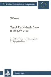 Book cover of Nerval. Recherche de l’autre et conquête de soi by Aki Taguchi