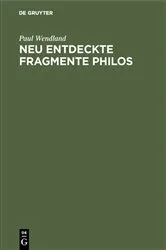 Book cover of Neu entdeckte Fragmente Philos by Paul Wendland