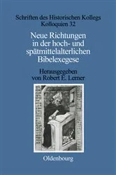 Book cover of Neue Richtungen in der hoch- und spätmittelalterlichen Bibelexegese by Robert E. Lerner