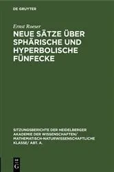 Book cover of Neue Sätze über sphärische und hyperbolische Fünfecke by Ernst Roeser
