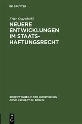 Book cover of Neuere Entwicklungen im Staatshaftungsrecht by Fritz Ossenbühl