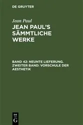 Book cover of Neunte Lieferung. Zweiter Band: Vorschule der Aesthetik by Jean Paul