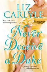 Book cover of Never Deceive a Duke by Liz Carlyle