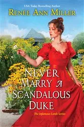Book cover of Never Marry a Scandalous Duke by Renee Ann Miller