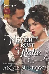 Book cover of Never Trust a Rake by Annie Burrows