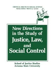 Book cover of New Directions in the Study of Justice, Law, and Social Control by School of Justice Studies