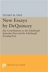Book cover of New Essays by De Quincey by Stuart M. Tave