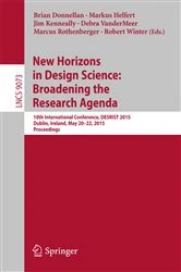 Book cover of New Horizons in Design Science: Broadening the Research Agenda by Brian Donnellan