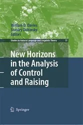 Book cover of New Horizons in the Analysis of Control and Raising by William D. Davies