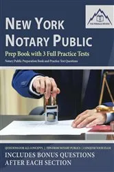 Book cover of New York Notary Public Prep Book with 3 Full Practice Tests by Unknown