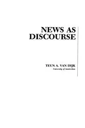 Book cover of News As Discourse by Unknown
