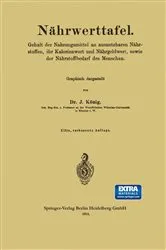 Book cover of Nährwerttafel (11th ed.) by Josef König