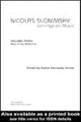 Book cover of Nicolas Slonimsky Writings On Music Volume Three by Electra Slonimsky Yourke