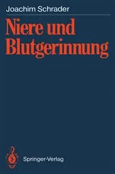 Book cover of Niere und Blutgerinnung by Joachim Schrader