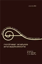 Book cover of nonlinear analysis and applications by S.P. Singh