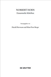 Book cover of Norbert Horn, Gesammelte Schriften by Harald Herrmann