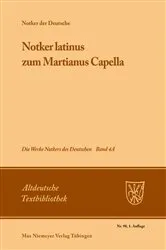 Book cover of »Notker latinus« zum Martianus Capella by James C. King