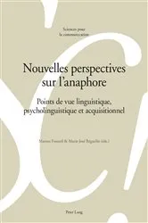Book cover of Nouvelles perspectives sur l’anaphore by Alain Berrendonner