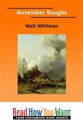 Book cover of November Boughs by Walt Whitman