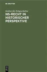 Book cover of NS-Recht in historischer Perspektive by Institut für Zeitgeschichte
