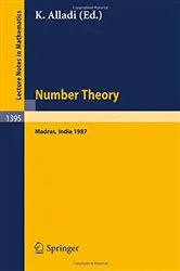 Book cover of Number Theory, Madras 1987 by Krishnaswami Alladi