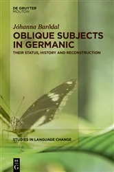 Book cover of Oblique Subjects in Germanic by Jóhanna Barðdal