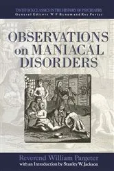 Book cover of Observations on Maniacal Disorder by Pargeter