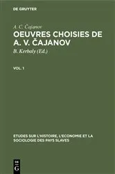 Book cover of Oeuvres choisies de A. V. Čajanov by A. C. Čajanov