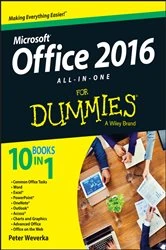Book cover of Office 2016 All-in-One For Dummies by Peter Weverka