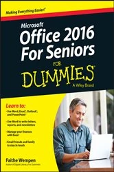 Book cover of Office 2016 For Seniors For Dummies by Faithe Wempen