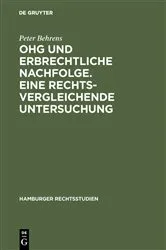 Book cover of OHG und erbrechtliche Nachfolge. Eine rechtsvergleichende Untersuchung by Unknown