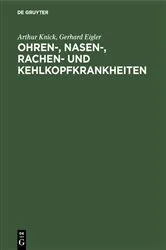 Book cover of Ohren-, Nasen-, Rachen- und Kehlkopfkrankheiten (33rd ed.) by Arthur Knick