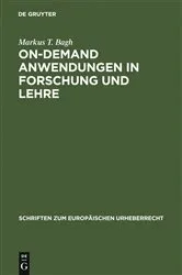 Book cover of On-demand Anwendungen in Forschung und Lehre by Markus T. Bagh