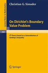 Book cover of On Dirichlet's Boundary Value Problem by Christian G. Simader