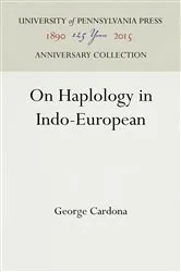 Book cover of On Haplology in Indo-European by Unknown