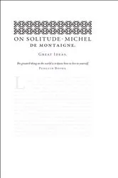 Book cover of On Solitude by Unknown