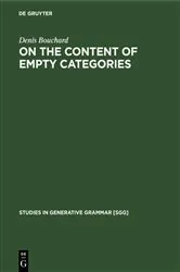Book cover of On the Content of Empty Categories by Denis Bouchard