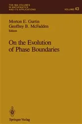 Book cover of On the Evolution of Phase Boundaries by Unknown