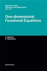 Book cover of One-dimensional Functional Equations by Genrich Belitskii