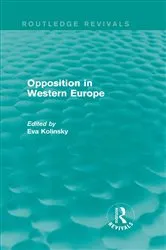 Book cover of Opposition in Western Europe by Eva Kolinsky