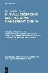 Book cover of Orationes cum senatui gratias egit, cum populo gratias egit, de domo sua, de haruspicum responsis by Marcus Tullius Cicero