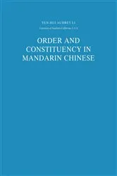 Book cover of Order and Constituency in Mandarin Chinese by Unknown