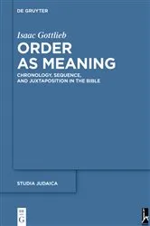 Book cover of Order as Meaning by Isaac Gottlieb