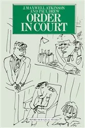 Book cover of Order in Court by J. Maxwell Atkinson