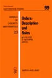 Book cover of Orders: Description and Roles by M. Pouzet
