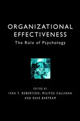 Book cover of Organizational Effectiveness by Ivan T. Robertson