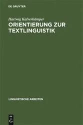 Book cover of Orientierung zur Textlinguistik by Unknown