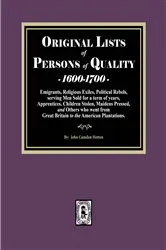 Book cover of Original Lists of Persons of Quality, 1600-1700 by John Camden Hotten