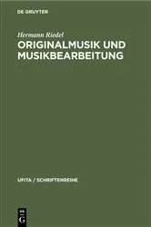 Book cover of Originalmusik und Musikbearbeitung by Hermann Riedel